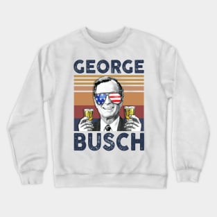 Geogre Busch US Drinking 4th Of July Vintage Shirt Independence Day American T-Shirt Crewneck Sweatshirt